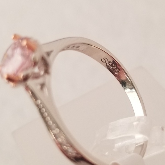 Sterling 1ct Pink Solitaire - Picture 7 of 8
